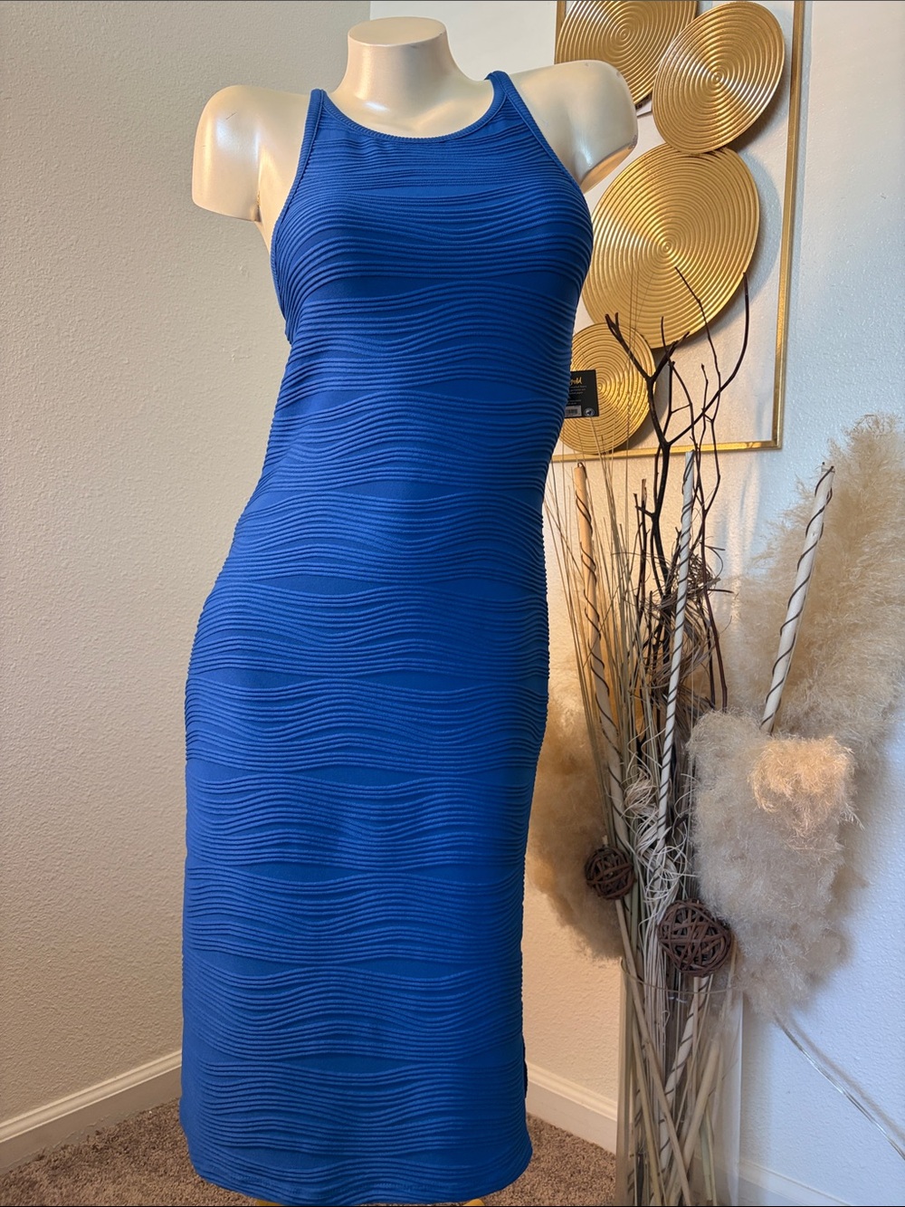 * Cobalt Midi Dress